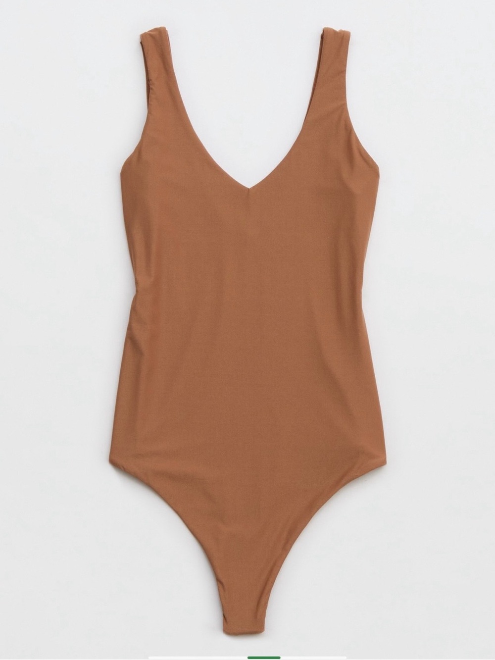 NWT Aerie SMOOTHEZ Plunge Bodysuit, Horizon Brown, XL